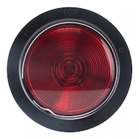 Hopkins Towing Solution Bulk Round Flange Mount Light, Red, 4-in Front_Flat