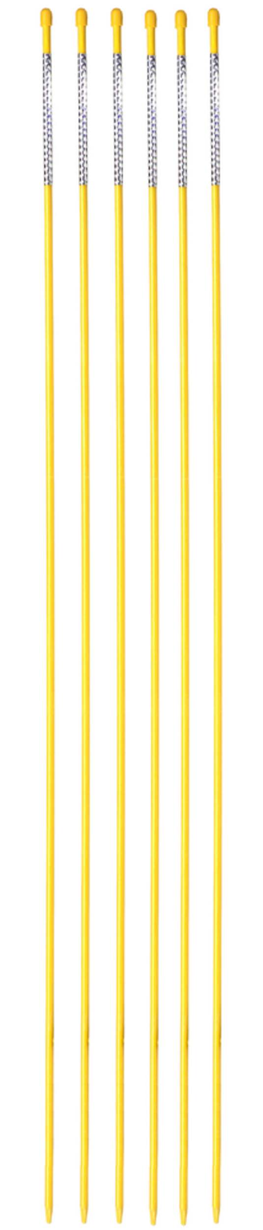 NuVue Driveway Marker with Reflective Top, 6-pk, Yellow, 46-in Front_Flat