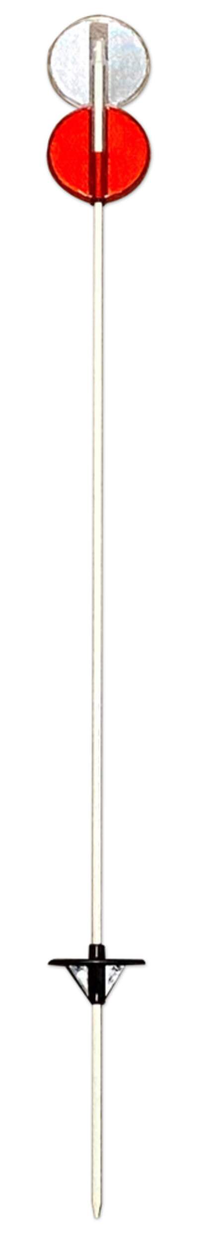 NuVue Telescopic Driveway Reflector Marker, Red/White, 46-in-72-in Front_Flat