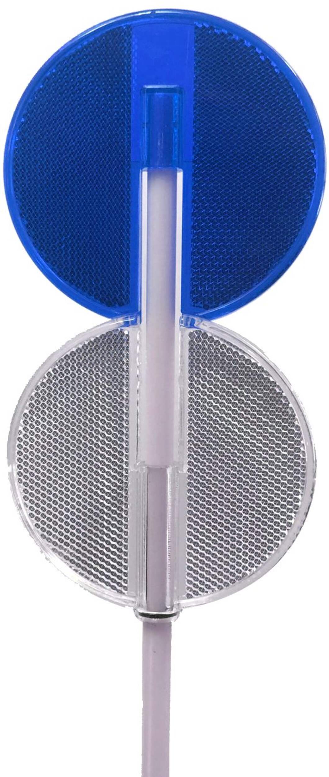 NuVue Telescopic Driveway Reflector Marker, Blue/White, 46-in-72-in CloseUp