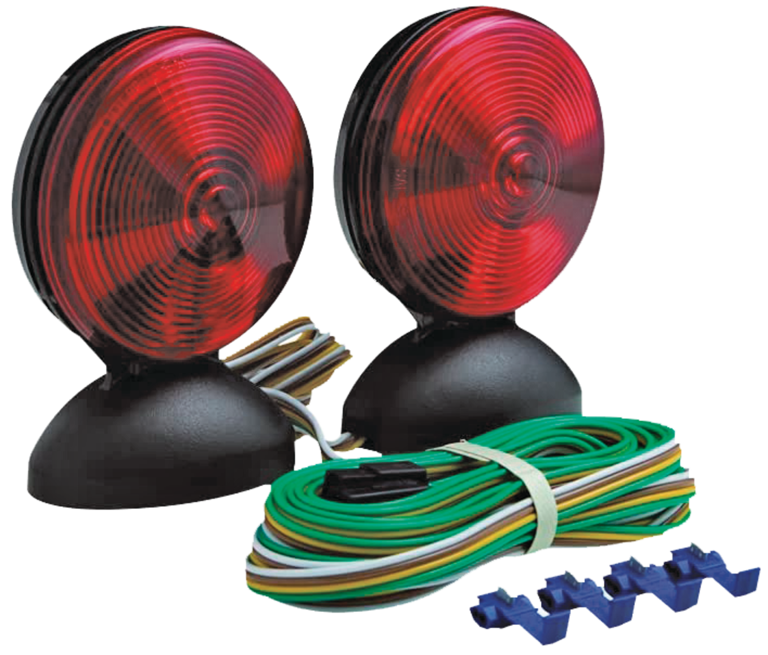 Feu de remorquage aimanté National Optronics, rouge Front_Three_Fourths_Angled_Right