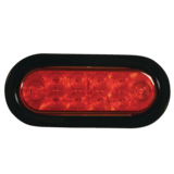 National Optronics LED Oval Waterproof Stop/Turn/Tail Light, Red, 6-in Front_Flat