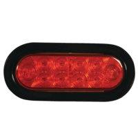 National Optronics LED Oval Waterproof Stop/Turn/Tail Light, Red, 6-in