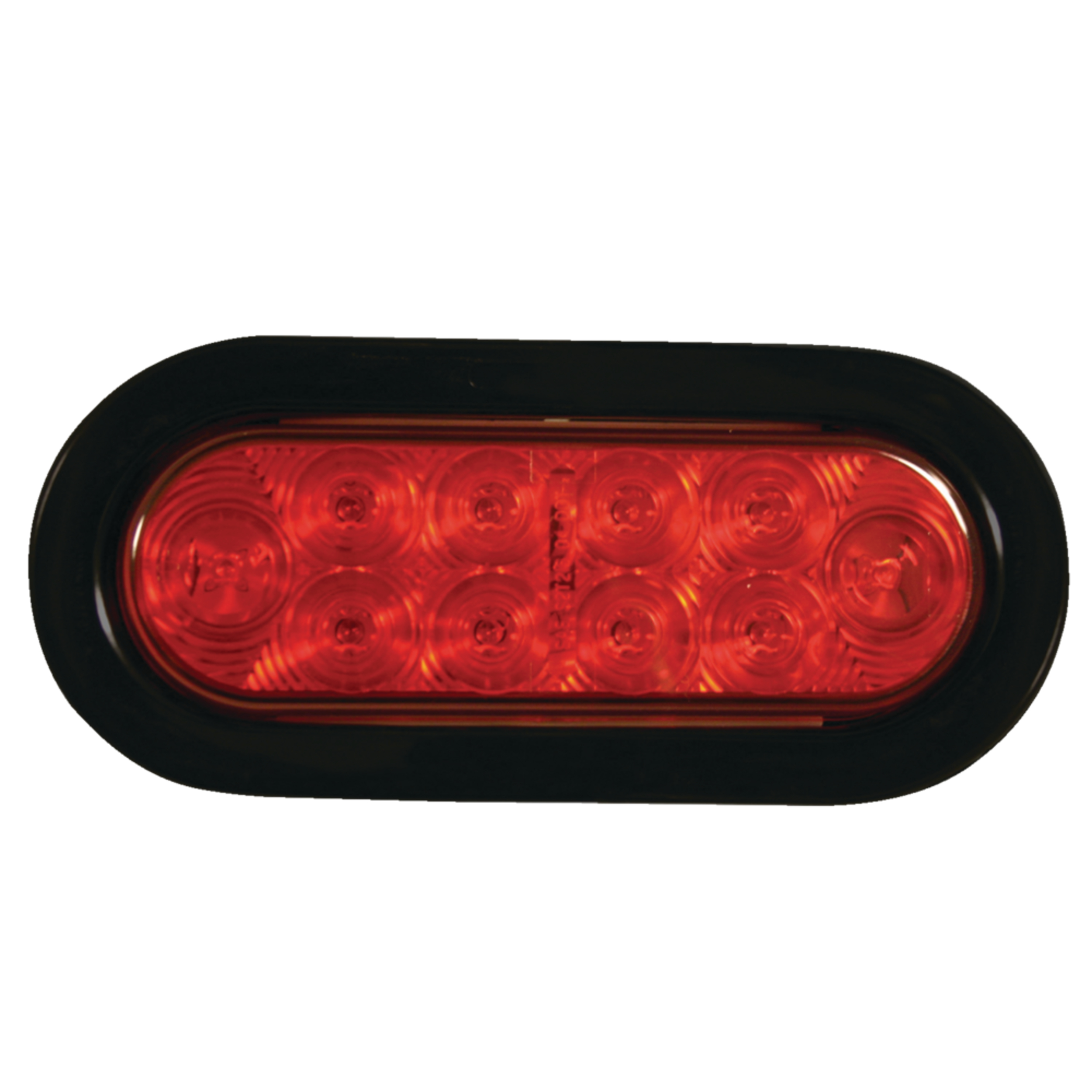 Feu d'arrêt/clignotant/arrière ovale étanche National Optronics à DEL, rouge, 6 po Front_Flat