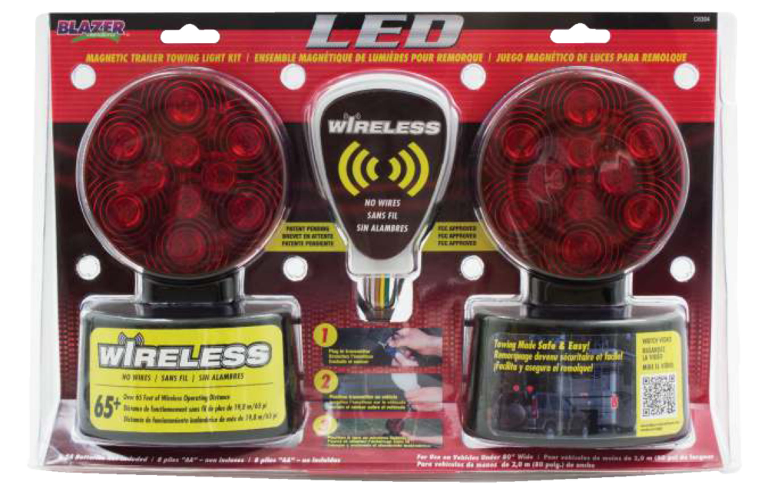 Blazer LED Magnetic Wireless Trailer Towing Light Kit Front_Flat