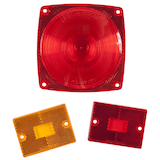 Optronics Replacement Lens Kit Red and Amber, 3-pk Front_Flat