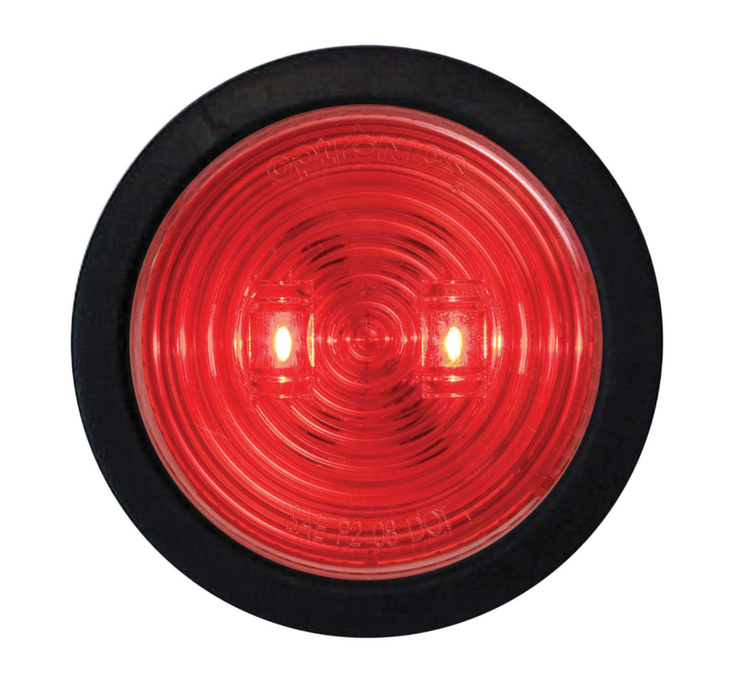 Optronics LED Marker/Clearance Light, Red, 2.5-in Front_Flat