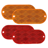 Optronics Oblong Reflector Kit for Trailer, 4-pk Front_Flat