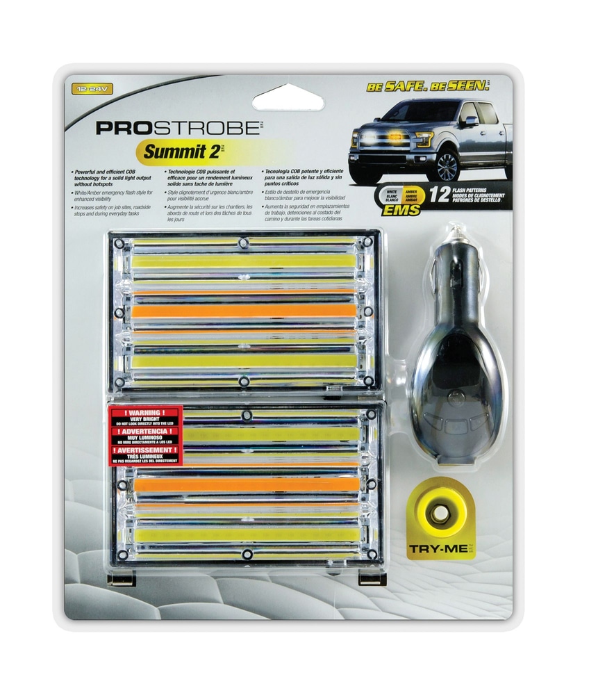 Alpena Prostrobe Summit 2 Auto Strobe Light, White/Amber Canadian Tire