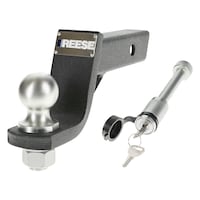 Reese Trailer Hitch Ball Mount Security Kit, 4-in Drop, Black Composite_or_Mixed