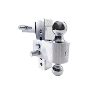 MotoMaster Aluminum Adjustable Dual Ball Mount Trailer Hitch Front_Three_Fourths_Angled_Right