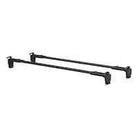 CURT 18122 Quick-Release Roof Rack Crossbars, Black Steel, Select Jeep Wrangler JK Front_Angled_Left