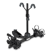 Thule 905403 DoubleTrack XT 2-Bike Platform Hitch Mount Bike Rack, Fits 1-1/4, 2-in Receiver, Black Front_Three_Fourths_Angled_Right