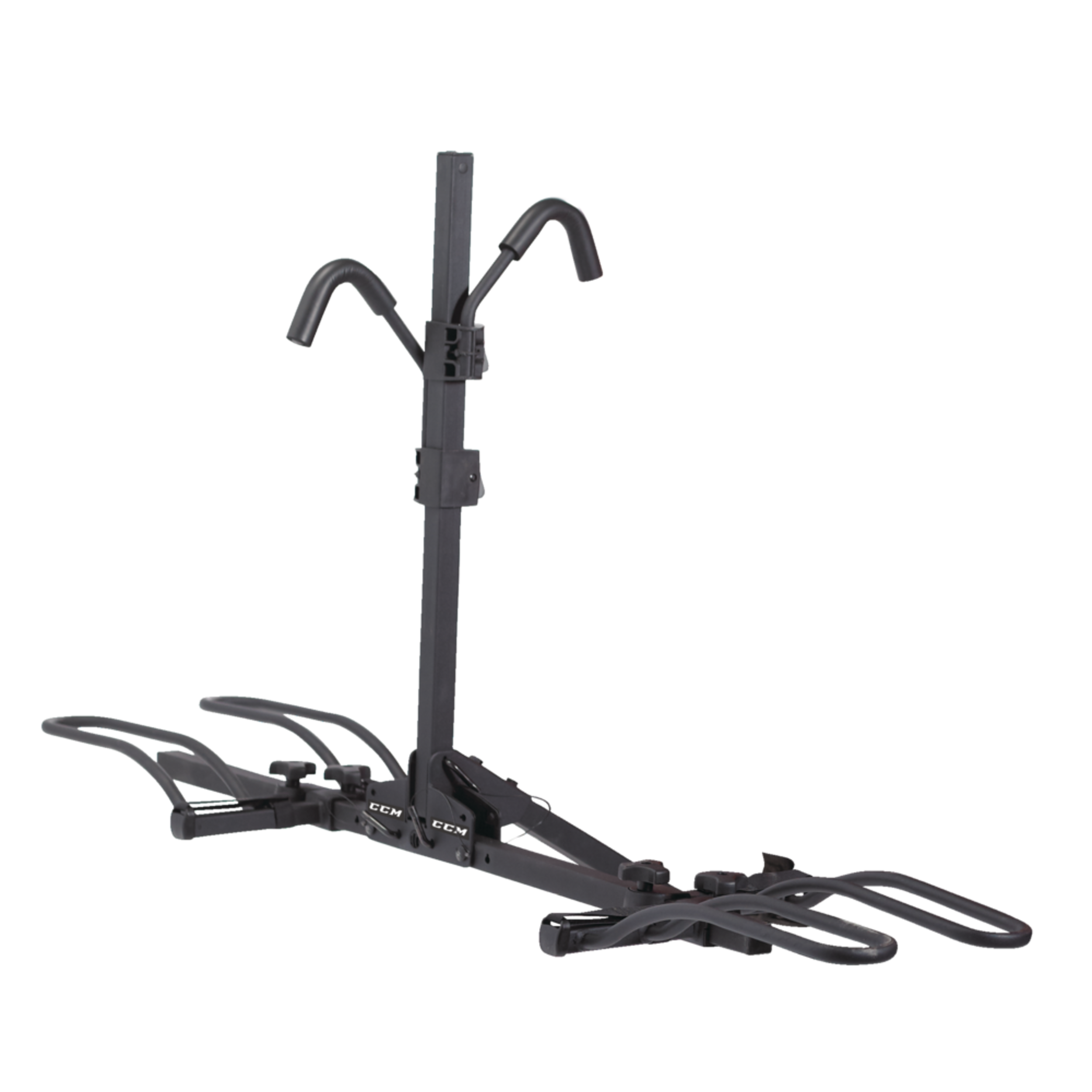 CCM 2-Bike Platform Hitch Mount Bike Rack, Adjustable, Fits 1-1/4, 2-in Receiver, Black Back_Angled_Right
