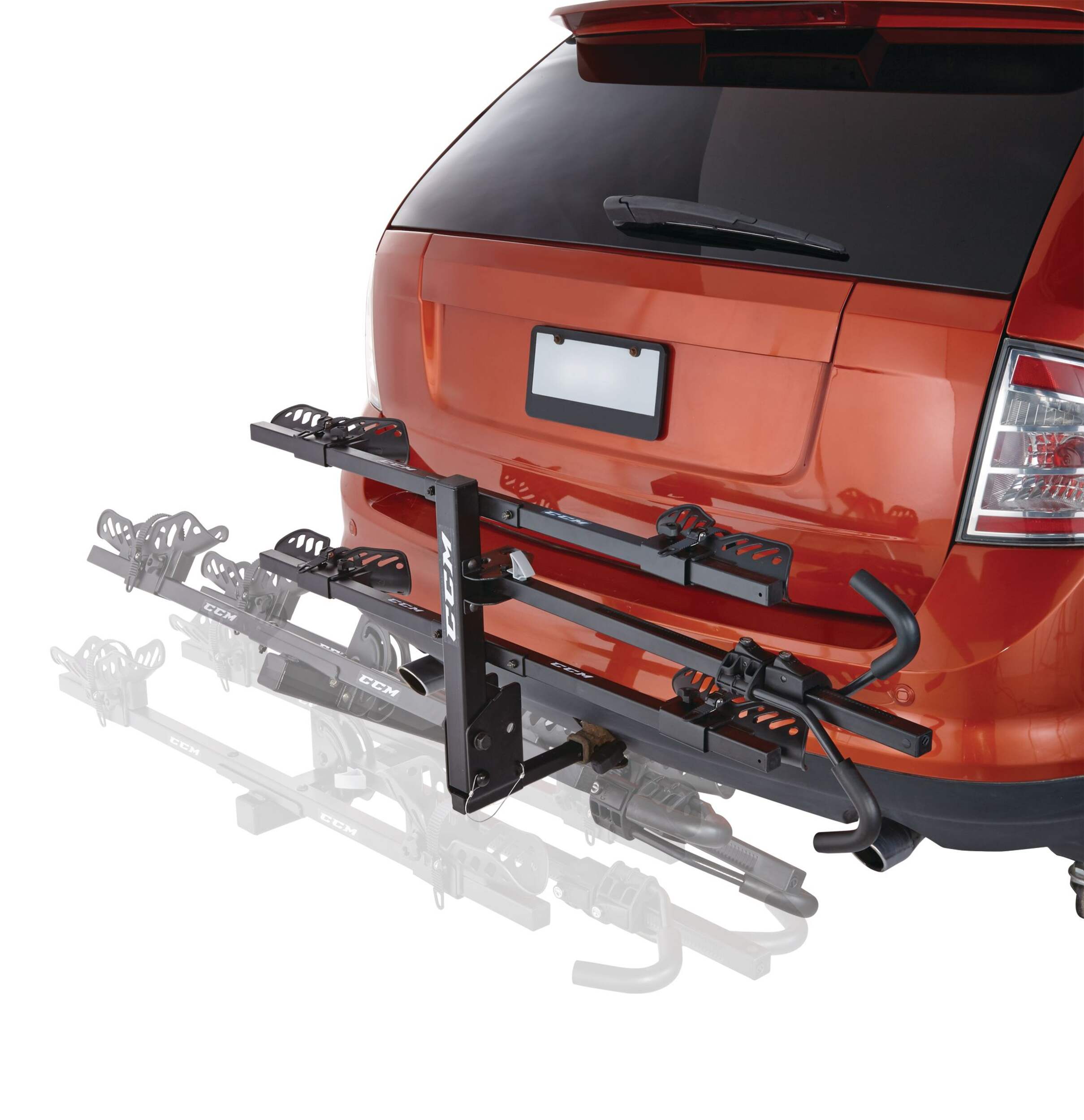CCM Premium 2Bike Platform Hitch Mount Bike Rack, Adjustable, Fits 11