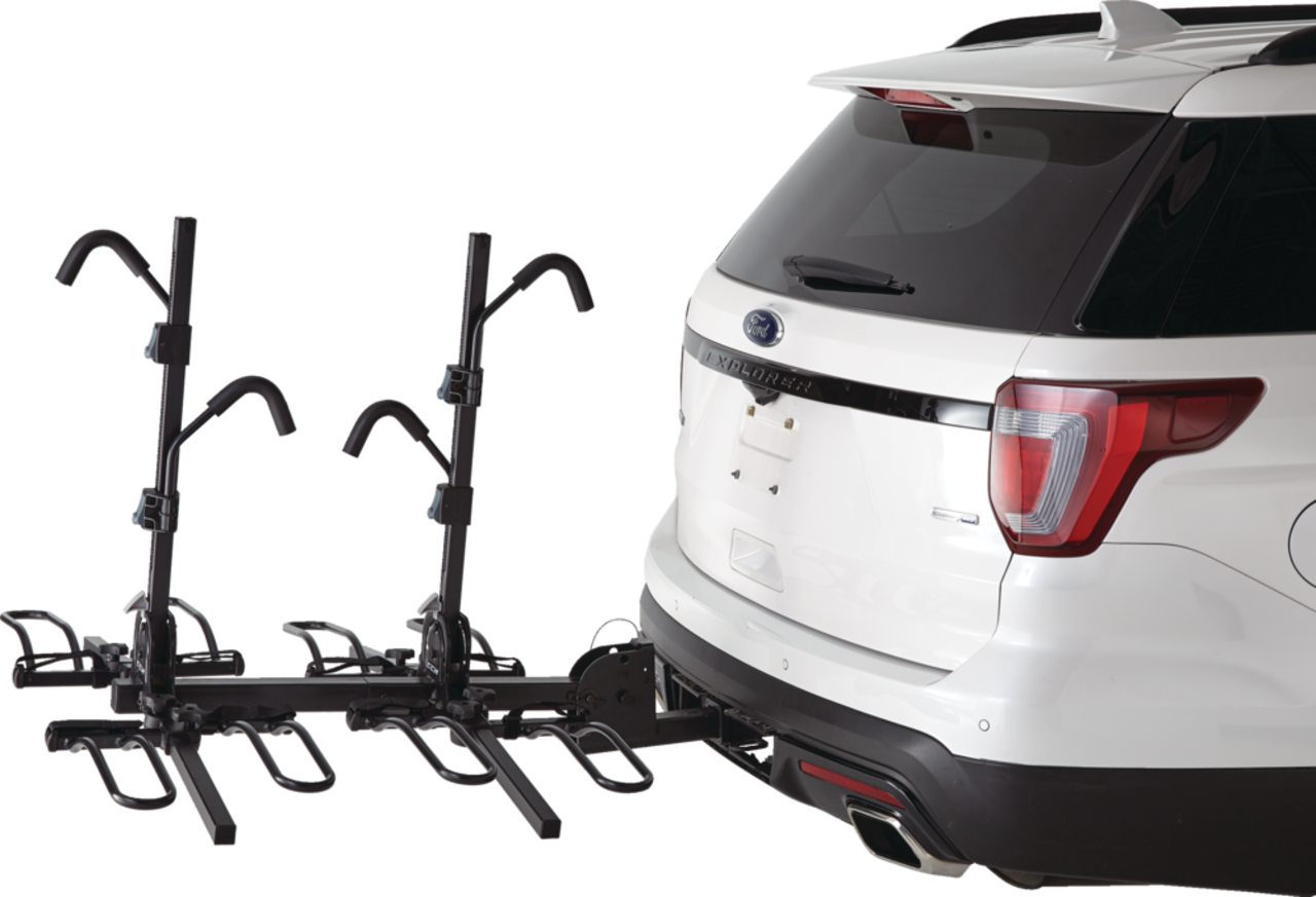 CCM 4 Bike Platform Hitch Mount Bike Rack Adjustable Fits 2 in Receiver Black Canadian Tire