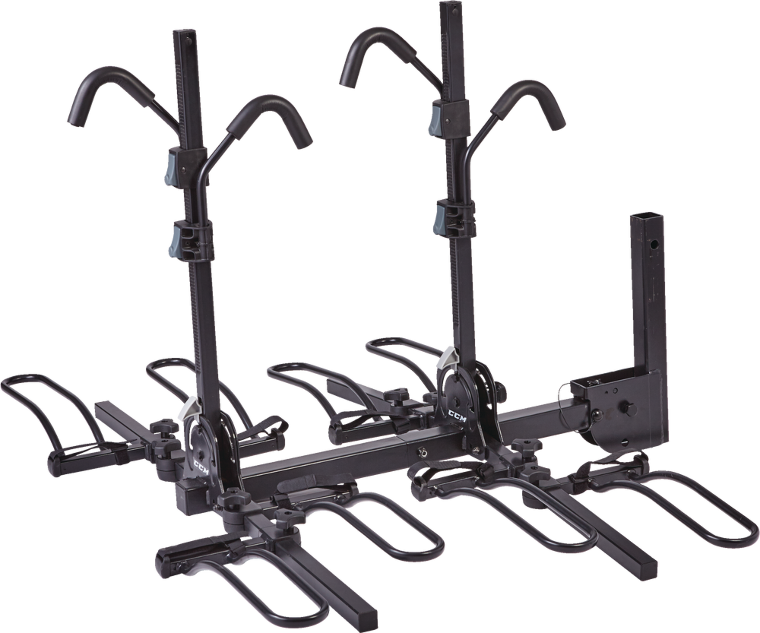Support à plateforme sur attelage pour 4 vélos CCM, attelages de 2 po, noir Front_Three_Fourths_Angled_Right