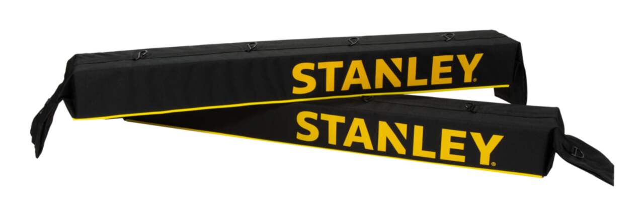 Stanley Roof Top Universal Rack Pad Luggage Carrier System Adjustable w 2 Tie Down Straps Black