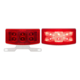 Feu arrière rectangulaire à DEL Optronics pour VR, rouge, paq. 2 Front_Flat