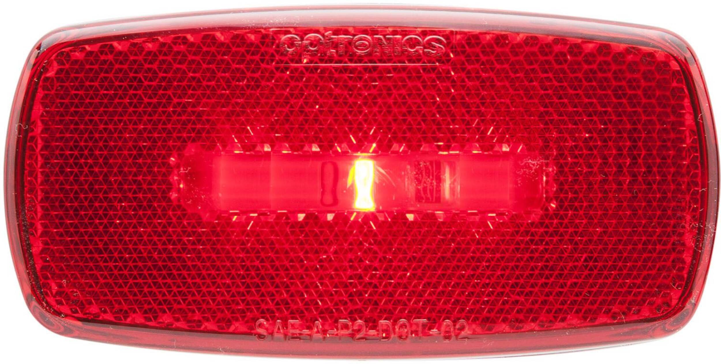 Optronics MC32RBLED Marker Rectangle RV Light, Red Front_Flat
