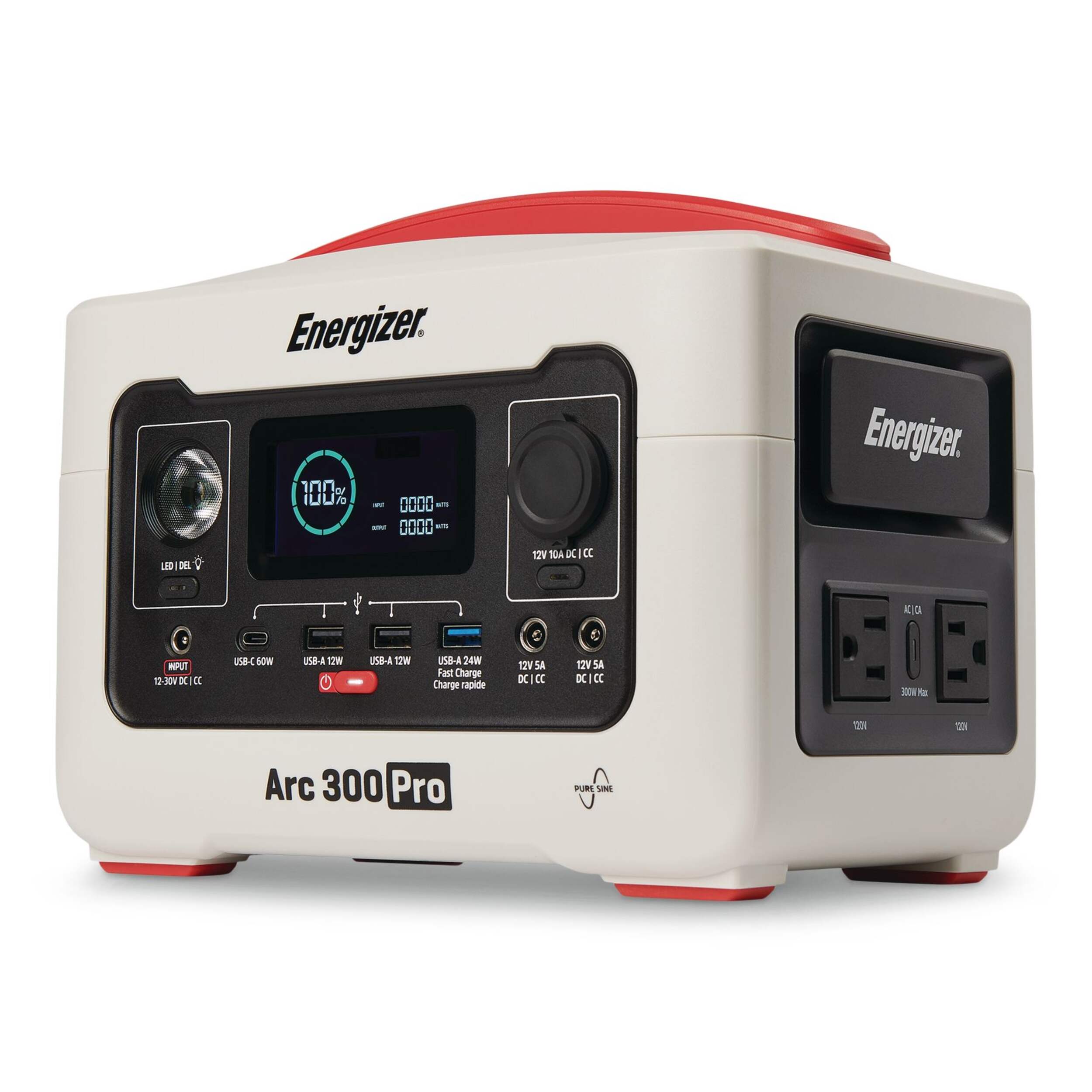 Energizer Arc 300 Pro Power Station with LFP Battery and Fast Charging Front_Angled_Left