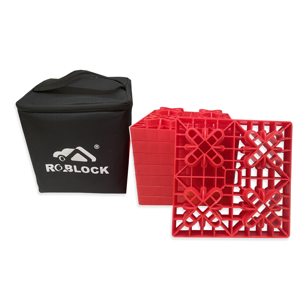 ROBLOCK RV Leveling Blocks with Bag, Red, 8pc Canadian Tire