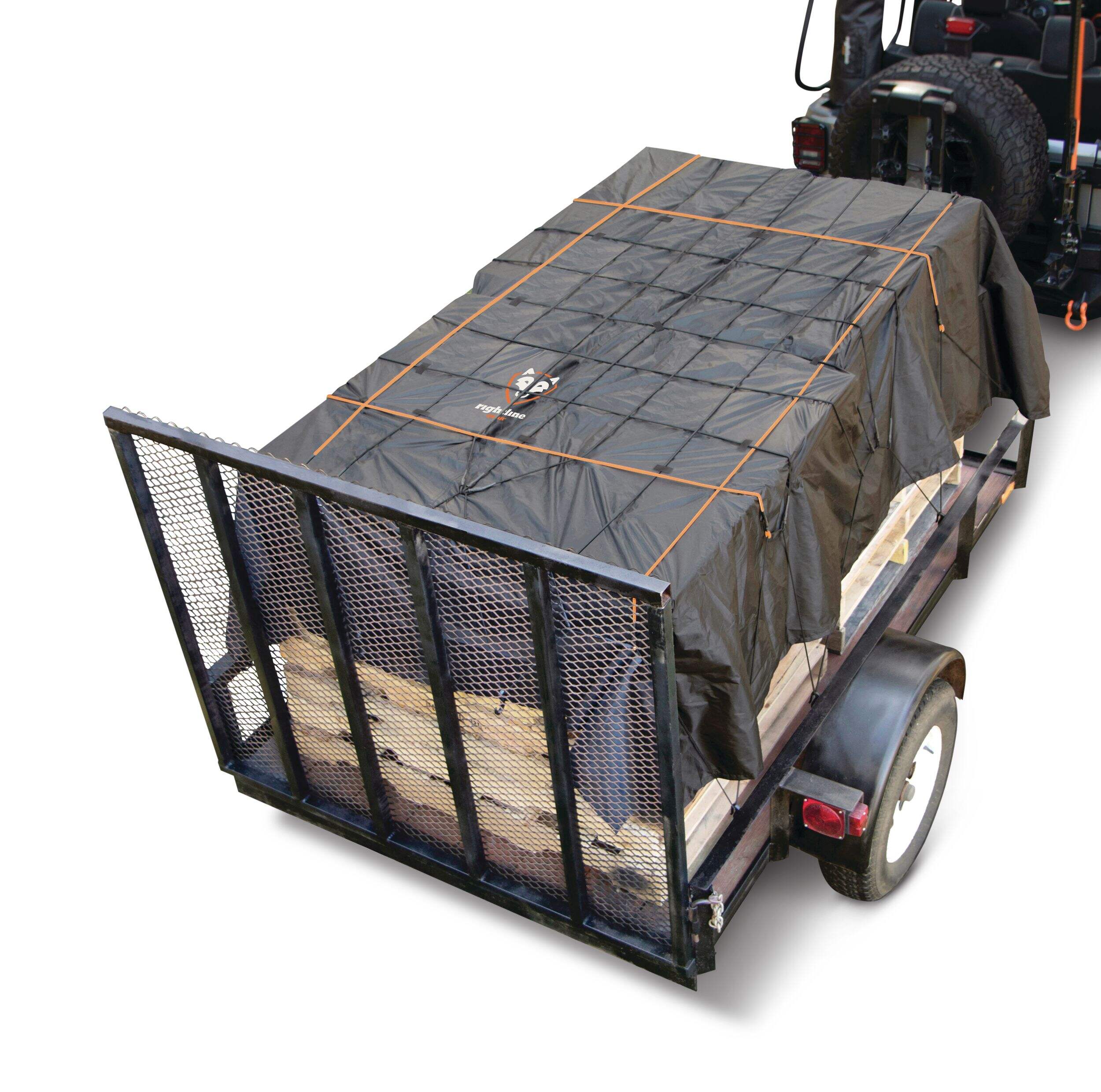 Rightline Gear 100T60 Truck Bed Cargo Net w/ Builtin Tarp, Black