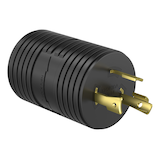 Adaptateur compact 3 broches 30 A Twistlock à 4 broches 30 A Twistlock, 125V, 30M/30F Front_Angled_Right