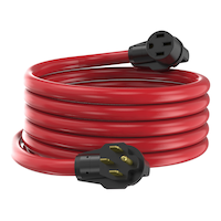 Energizer 50A 25-ft Single-Outlet RV & EV Extension Cord, Red
