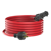 Energizer 30A 25-ft Triple-Outlet Extension Cord, Red Front_Elevated