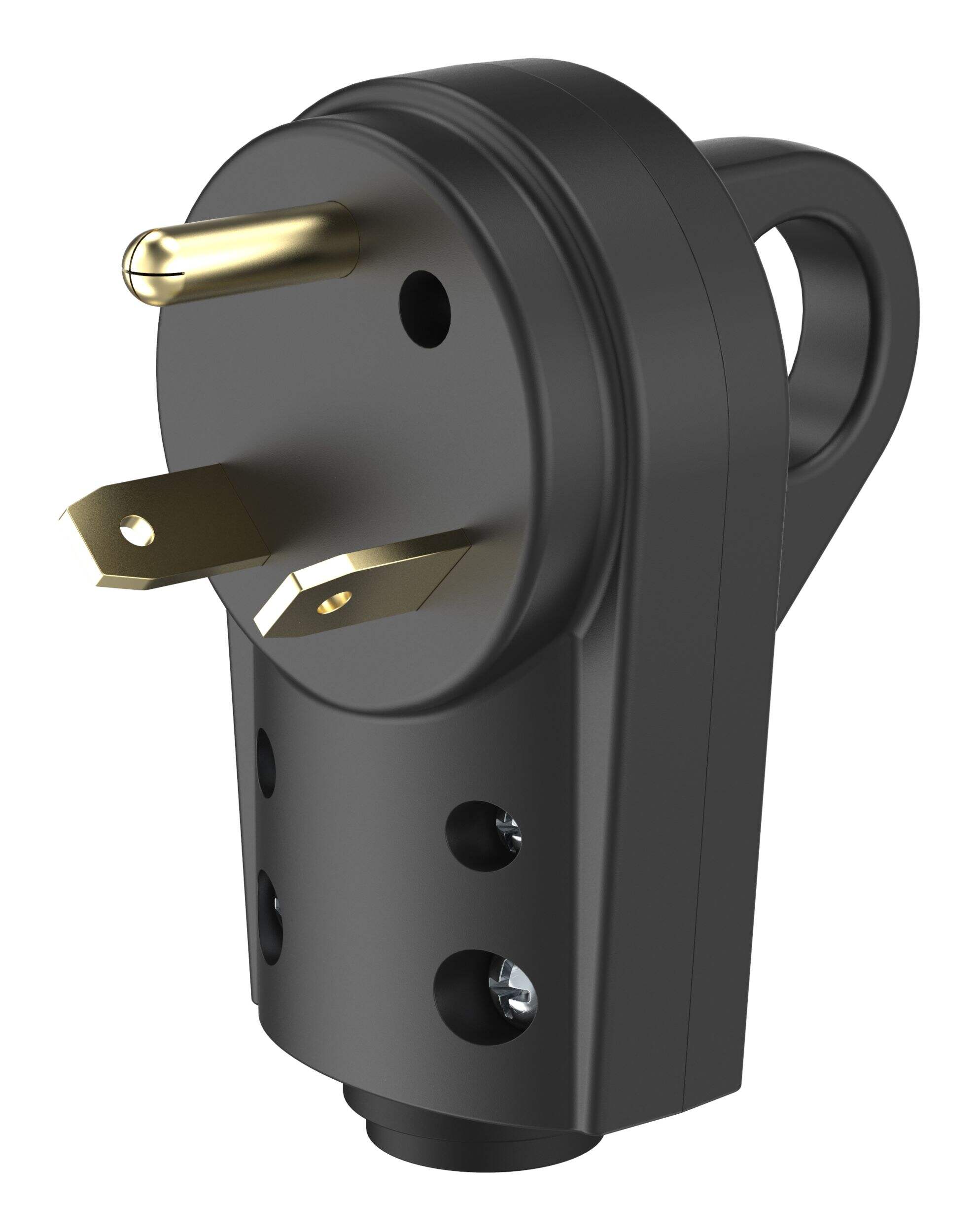 Energizer Male 30A RV Cable Replacement Plug Front_Angled_Left