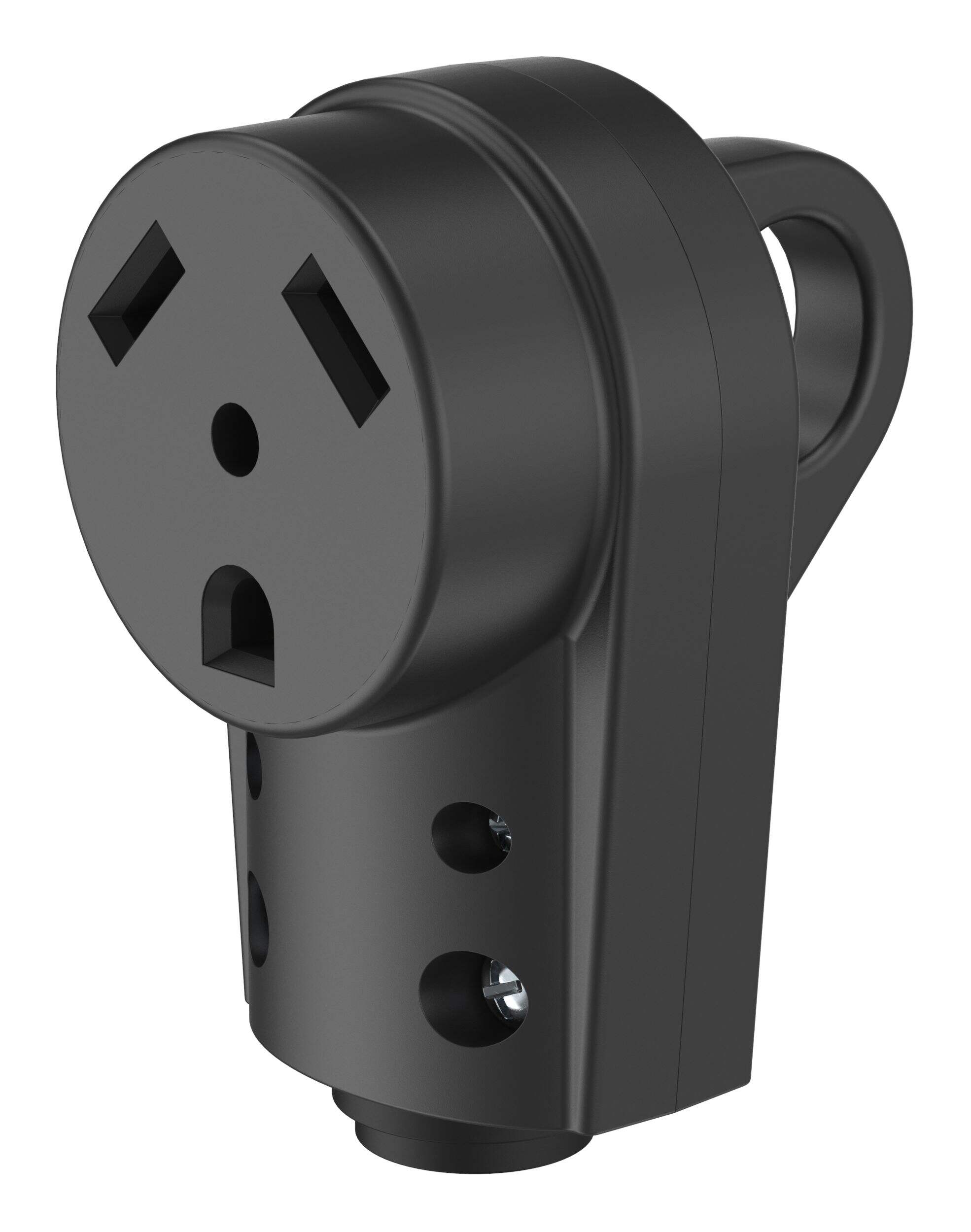 Energizer Female 30A RV Cable Replacement Plug Front_Angled_Left