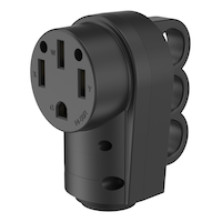 Energizer Female 50A RV Cable Replacement Plug Front_Angled_Left