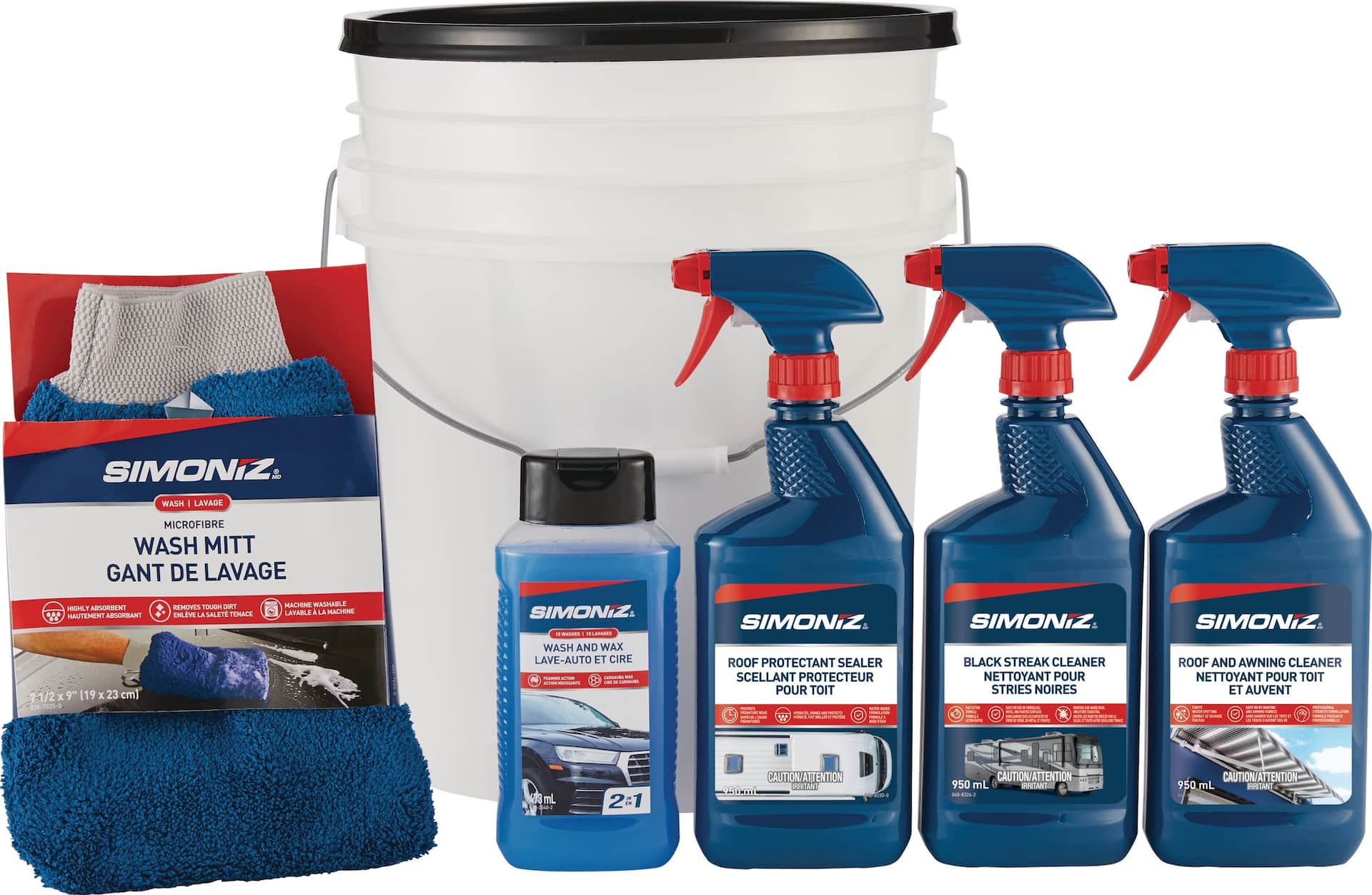 CAMCO Pro-Tech Cleaner & Protectent 2-Steps RV Rubber Roof Care System