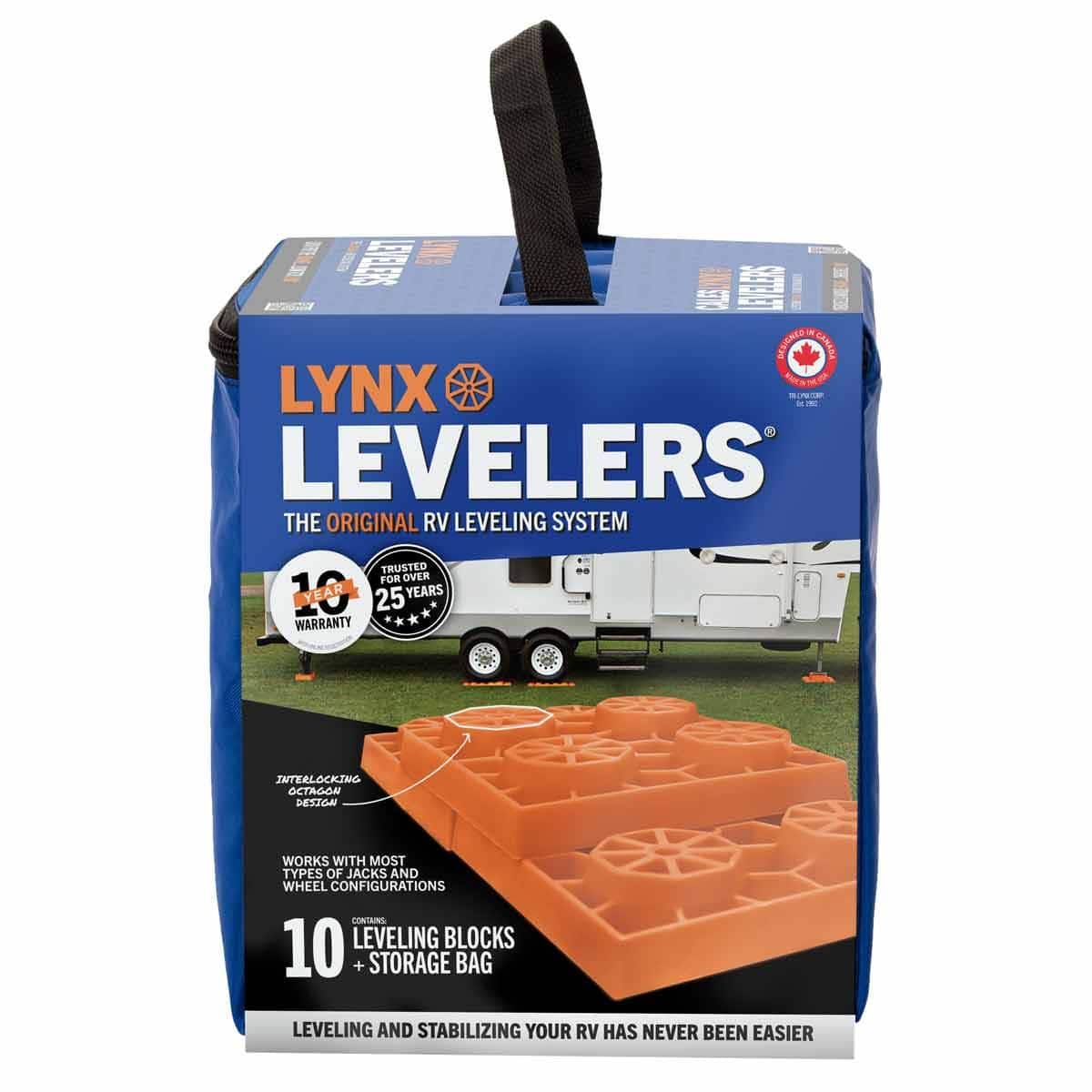 Lynx Levelers RV Levelling Kit, Orange, 10-pc