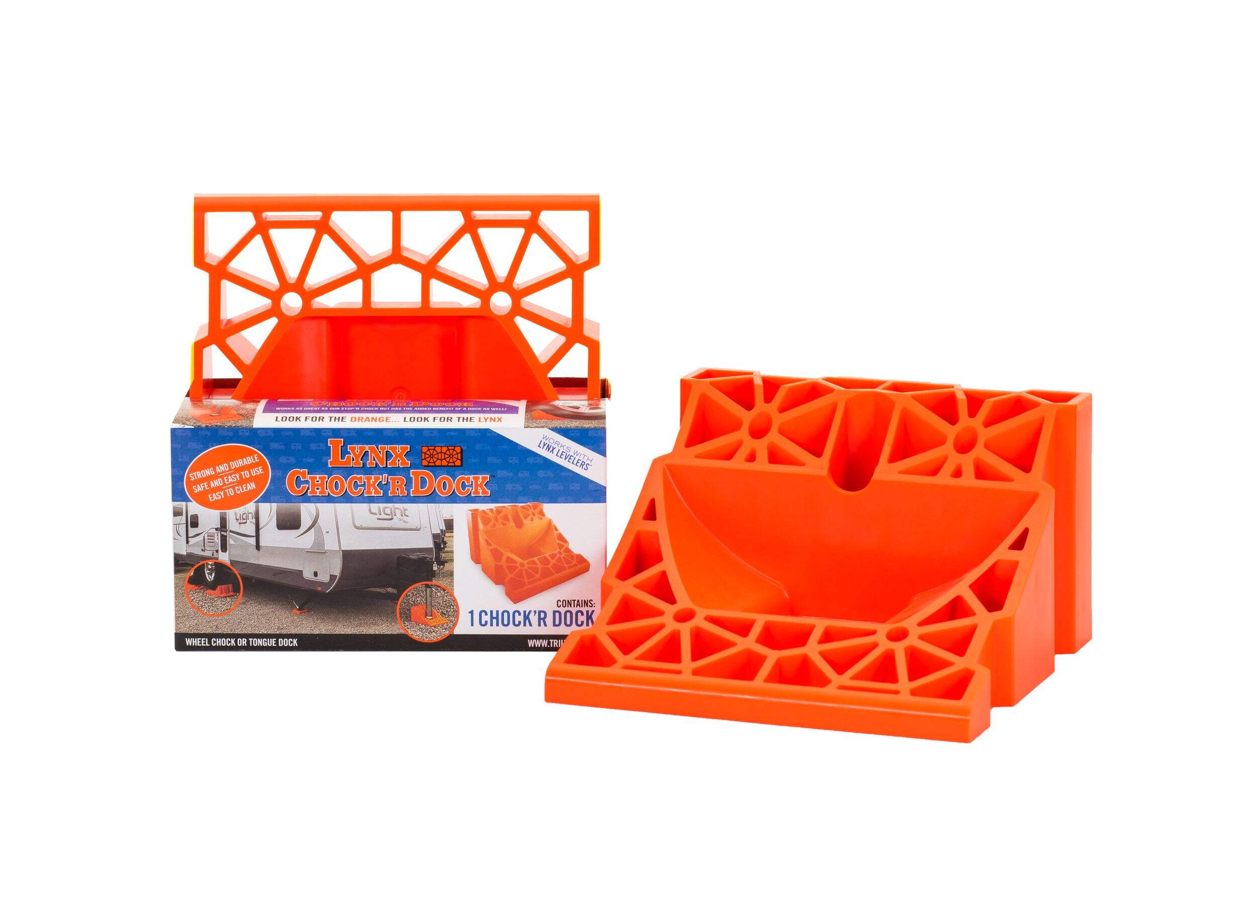 Lynx Chock 'R Dock RV Stopper Blocks, 1-pc Composite_or_Mixed