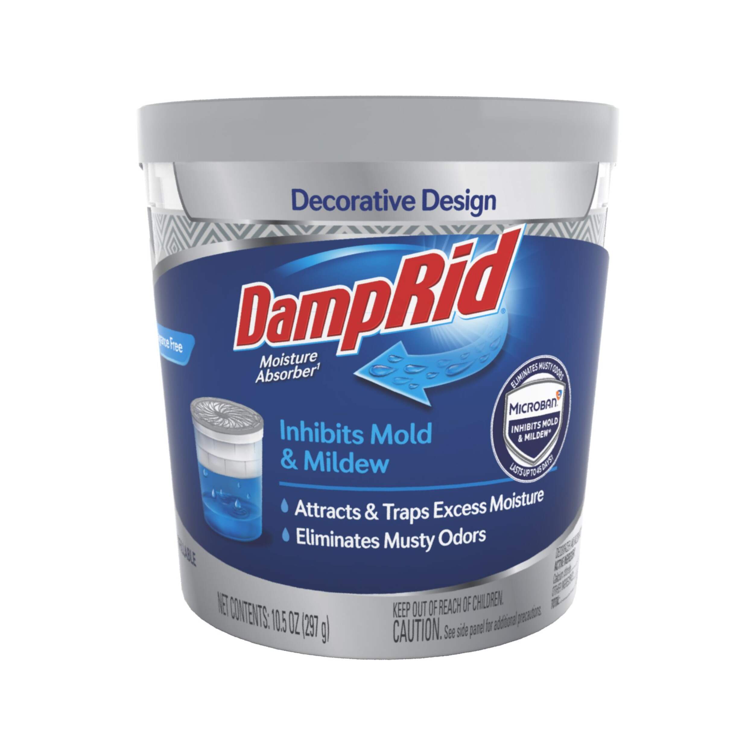 DampRid FG01K Refillable No-Smell Moisture Absorber, 10.5-oz Front_Flat