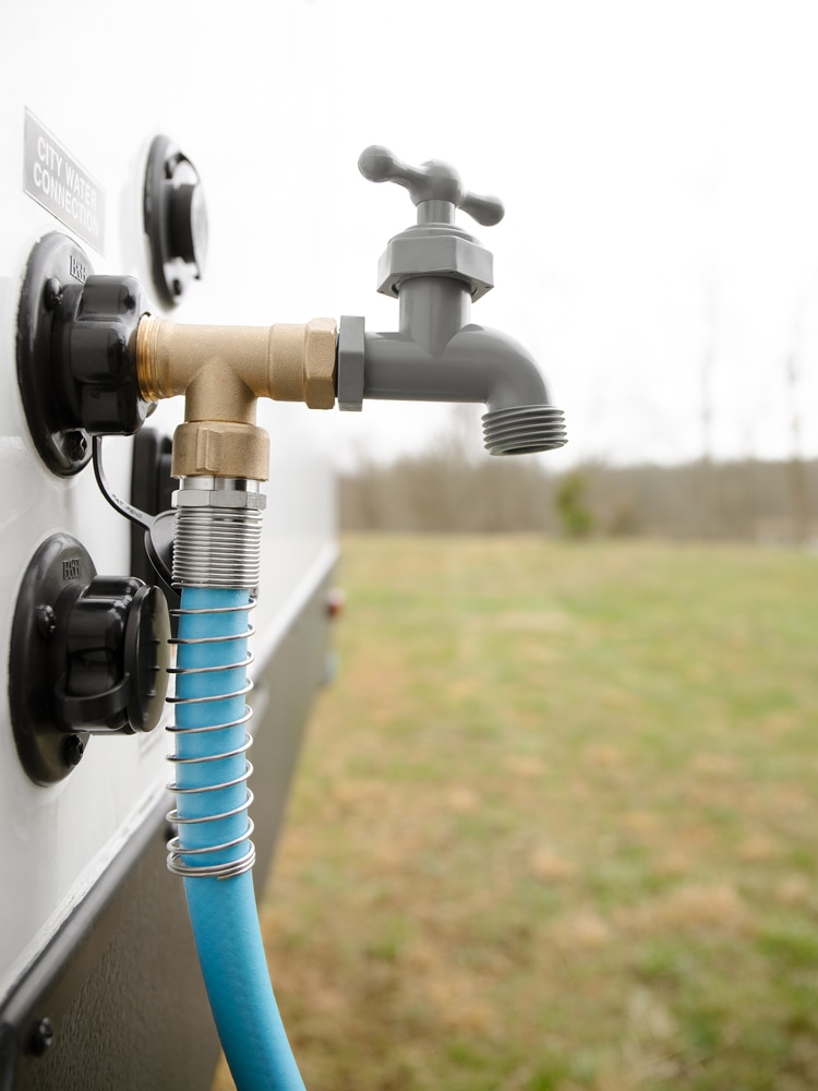 CAMCO 22463 90Degree Plastic RV Water Faucet, 3/8in or 1/2in MPT