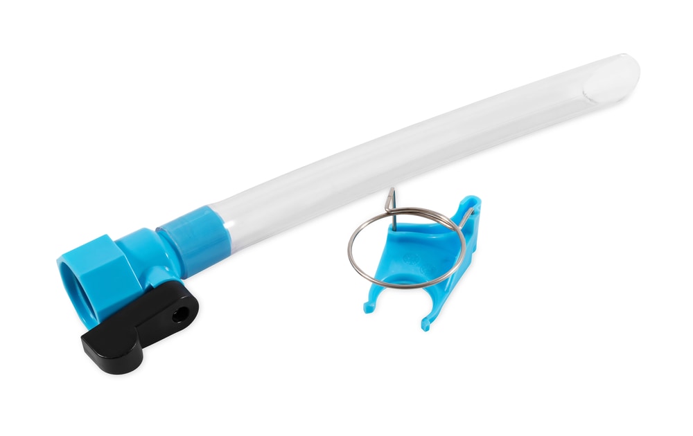 CAMCO 40003 RV Water Tank Filler, with Shutoff Valve & Grip, Blue