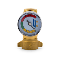 CAMCO 40064 Brass RV Water Pressure Regulator with Guage Front_Elevated