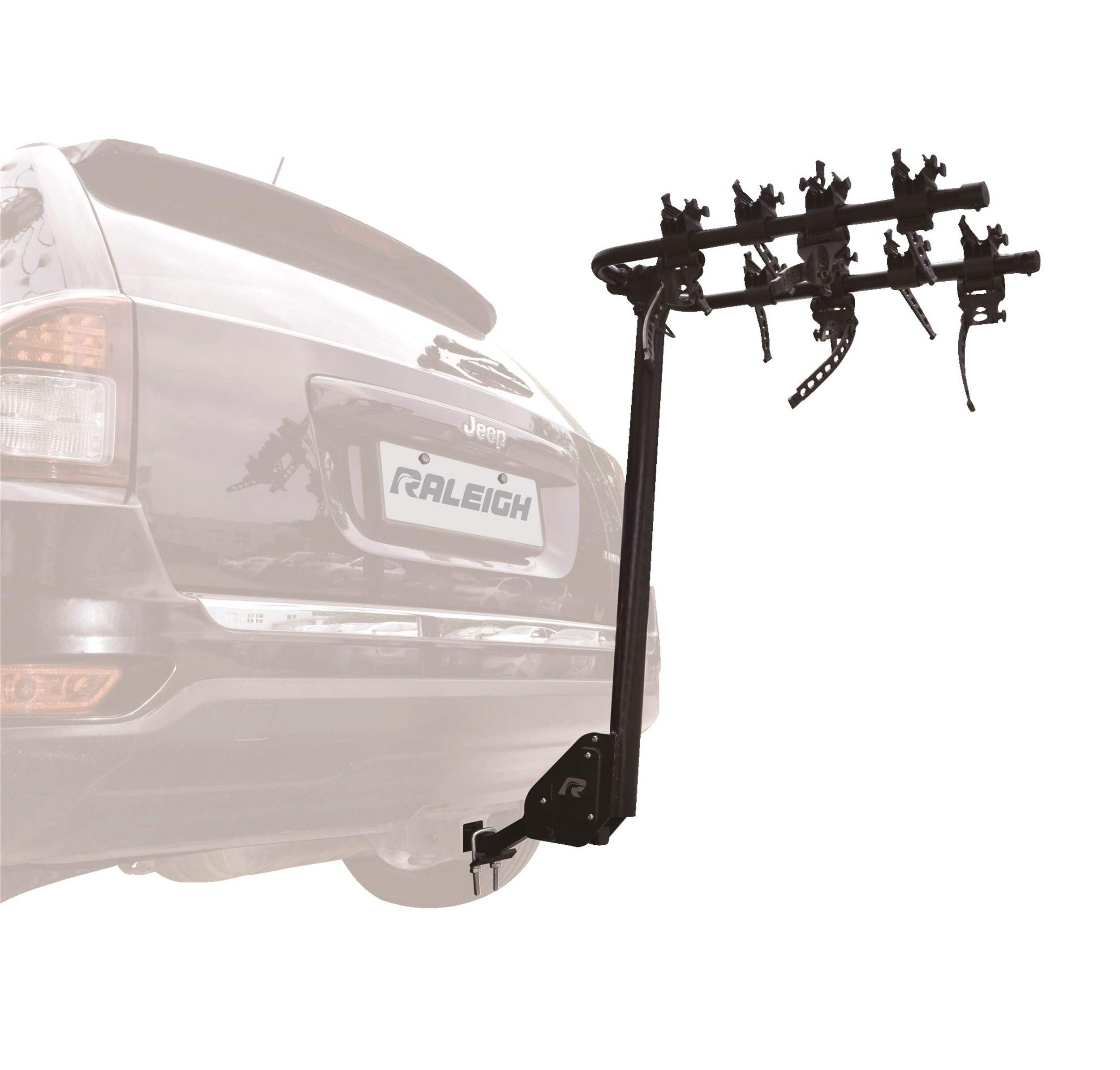 Raleigh 4-Bike Dual Arm Hitch Carrier Front_Three_Fourths_Angled_Right