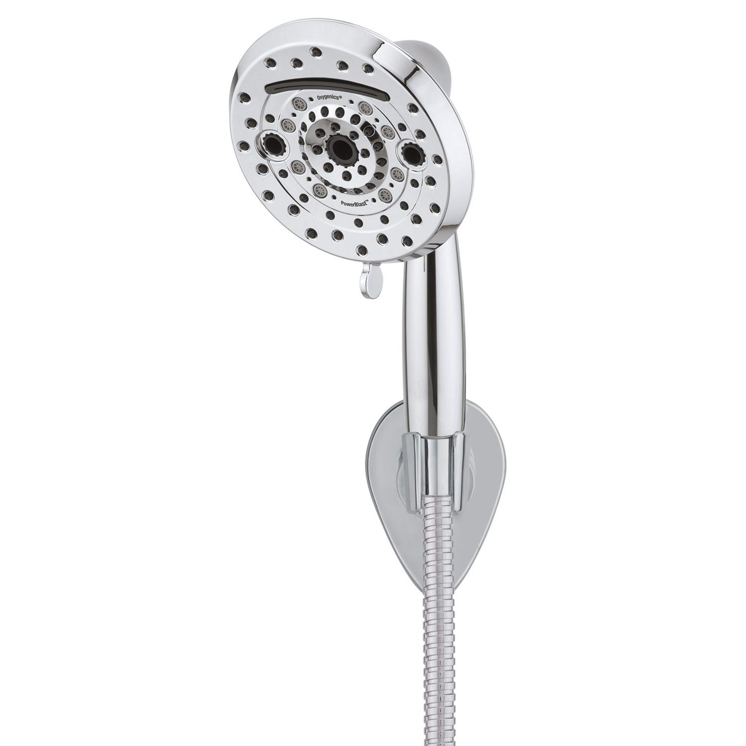 Oxygenics 51167 PowerBlast RV Handheld Shower Head, Chrome Front_Three_Fourths_Angled_Left