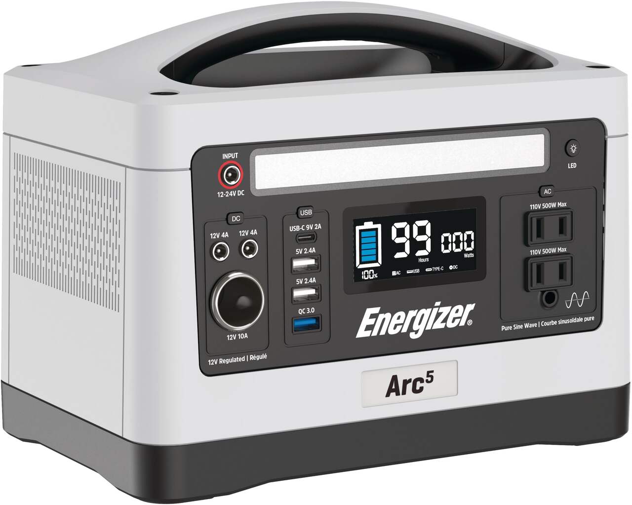 Energizer Arc5 500Wh Lithium-Ion Portable Power Station