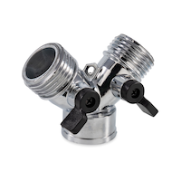 Camco Fresh Water Hose Y-Valve, Metal Front_Three_Fourths_Angled_Right