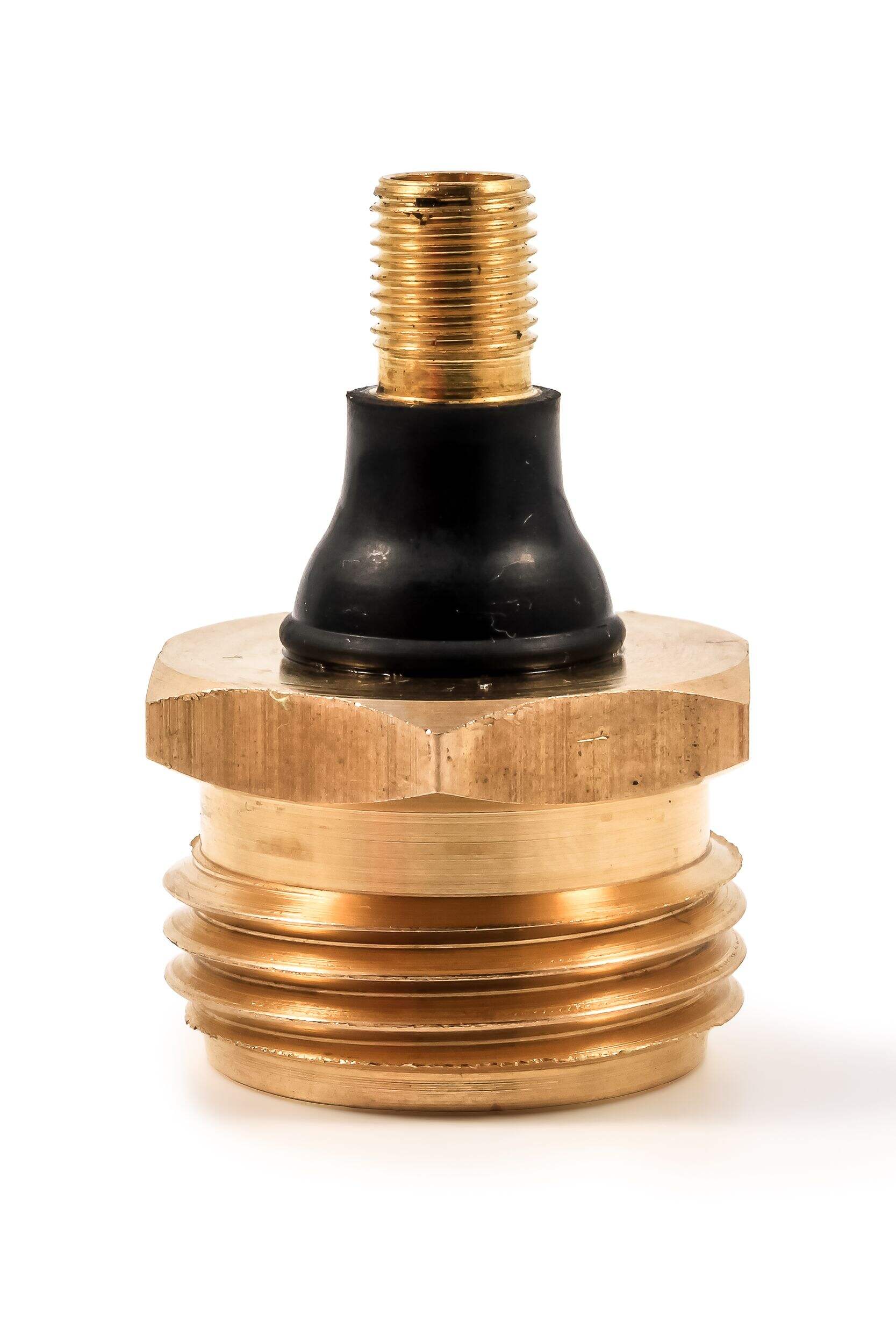 Bouchon de vidange Camco avec valve Schrader, laiton Front_Flat