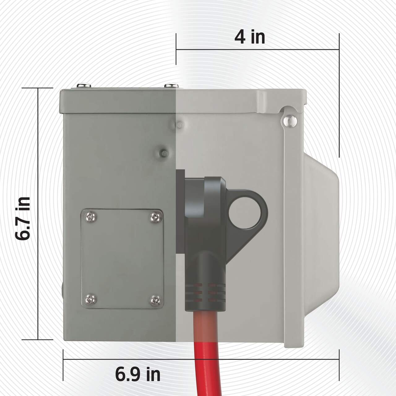 Energizer 30 Amp 3-Prong Twistlock to 30 Amp 4-Prong Twistlock Compact  Adaptor Plug 125V, 30M/30F