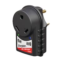Energizer 30A 1050J RV & EV Surge Protector Front_Three_Fourths_Angled_Left