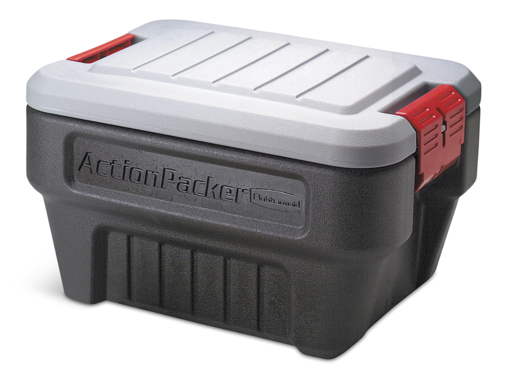 Rubbermaid Action Packer Plastic Lockable Storage Container, Stackable
