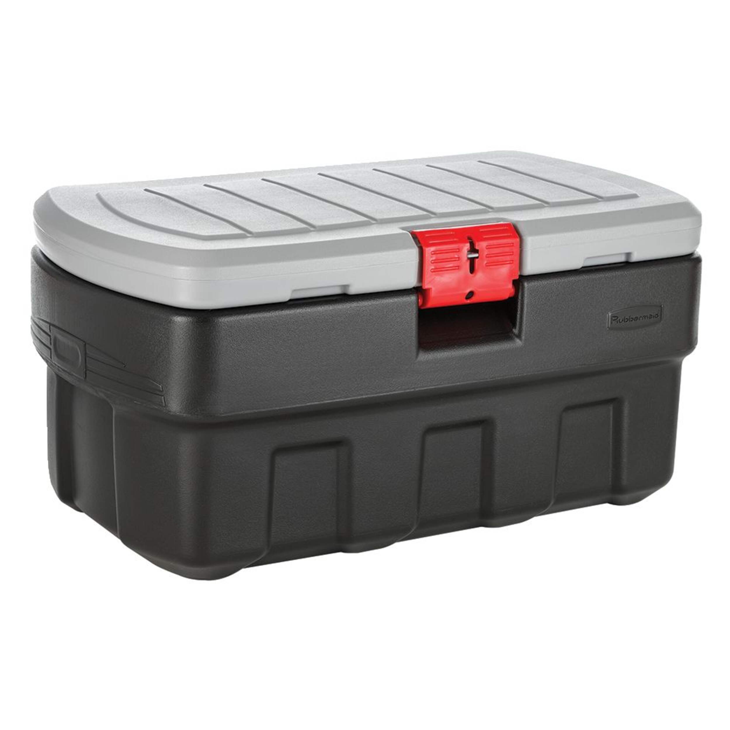 Rubbermaid Action Packer Plastic Lockable Storage Container, Stackable & Recyclable, 132-L Front_Three_Fourths_Angled_Right