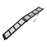 CargoMaster Power Sport Steel Mesh Centre Folding Loading Ramp, 80 x 11 in, Single Ramp Front_Three_Fourths_Angled_Left